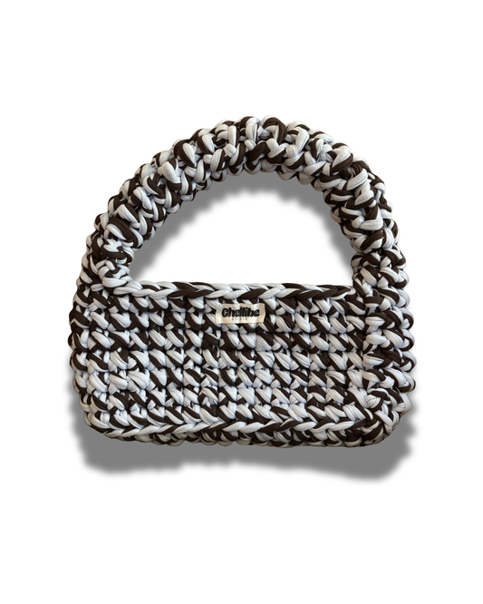 Edge Bag - Baby blue & braun